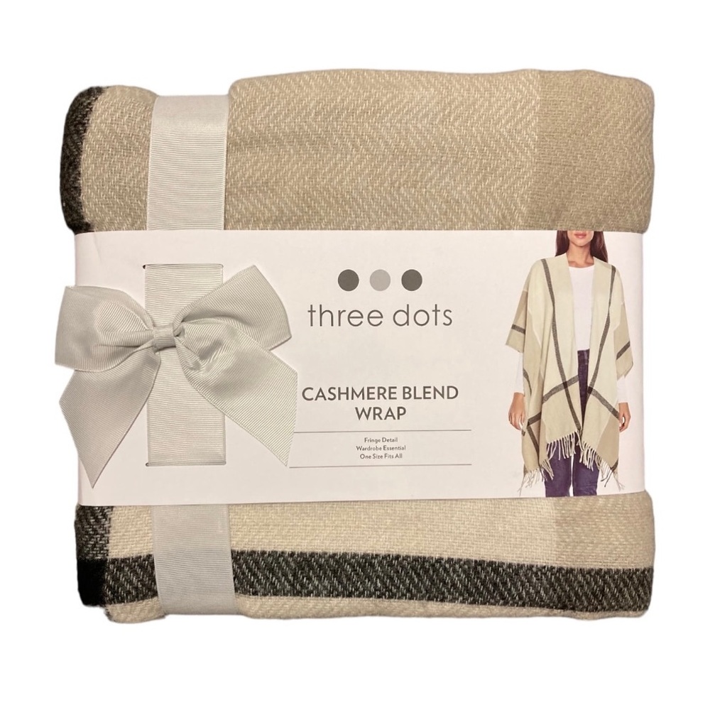 cashmere plaid wrap/shall